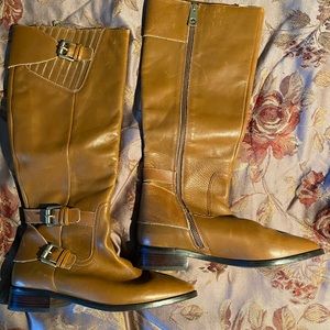 Michael Kors Calf Length Leather Boot